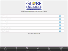 Tablet Screenshot of globelinguistique.com